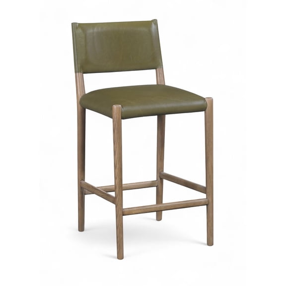Meridian Furniture Andie Olive Vegan Leather Upholstered Counter Stool