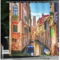 thumbnail image 3 of Ambesonne Italy Shower Curtain, Venice Canal Cityscape, 69"Wx75"L, Multicolor, 3 of 4