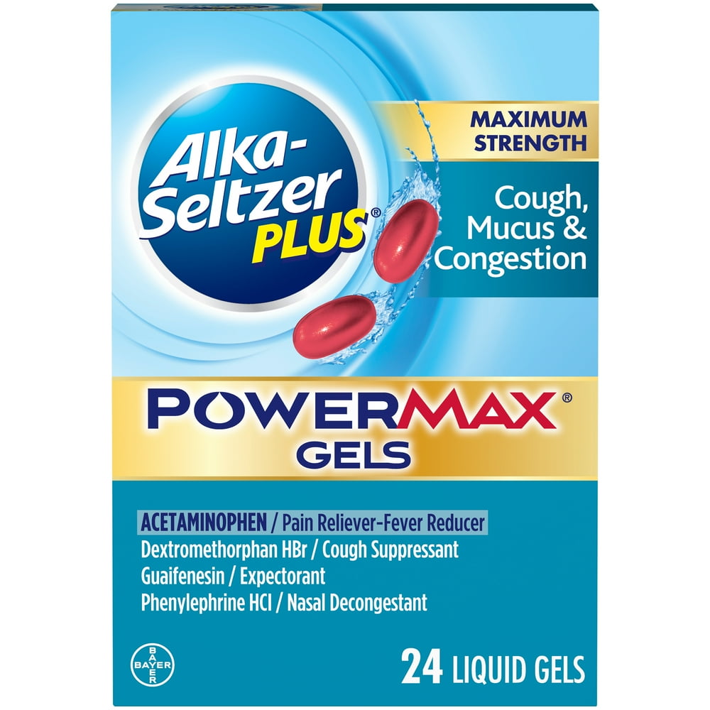 AlkaSeltzer Plus Maximum Strength Cough, Mucus & Congestion Powermax