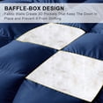 thumbnail image 3 of Goose Down Comforter, Full Size Extra Fluffy Blue Duvet Insert, Ultra-Soft Breathable All Season Bedding, Down Proof 235T Fabric, Plush Comfort, 3 of 8