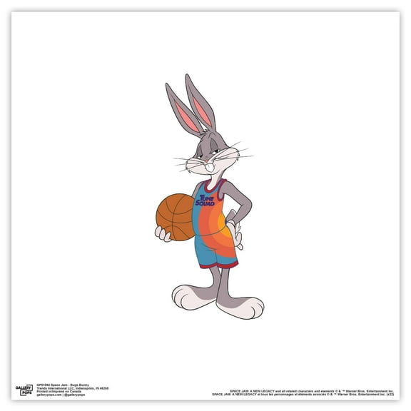 Gallery Pops Space Jam - Bugs Bunny Wall Art, Unframed Version, 12" x 12"