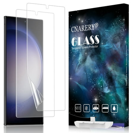 [2 Pack] Cnarery for Samsung Galaxy S23 Ultra Matte Screen Protector, Fingerprint Sensor Compatible, Anti-Glare Full Adhesive Flexible Film (Not Glass)