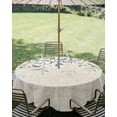 thumbnail image 3 of Outdoor Tablecloth with Umbrella Hole Zipper Blue Flower Round Tablecloth 54" Waterproof Outside Table Cloth Farmhouse Eucalyptus Retro Country Plant Patio Table Cover Tablecloths for Picnic Party, 3 of 8