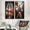 thumbnail image 1 of Designart « Glass Windows Church Stained wall decor II » Ensemble d'Art Mural Encadré pour Église, Ensemble de 2 - Ensemble d'Art Mural Encadré Spirituel Multicolore, Ensemble de 2, 1 of 6