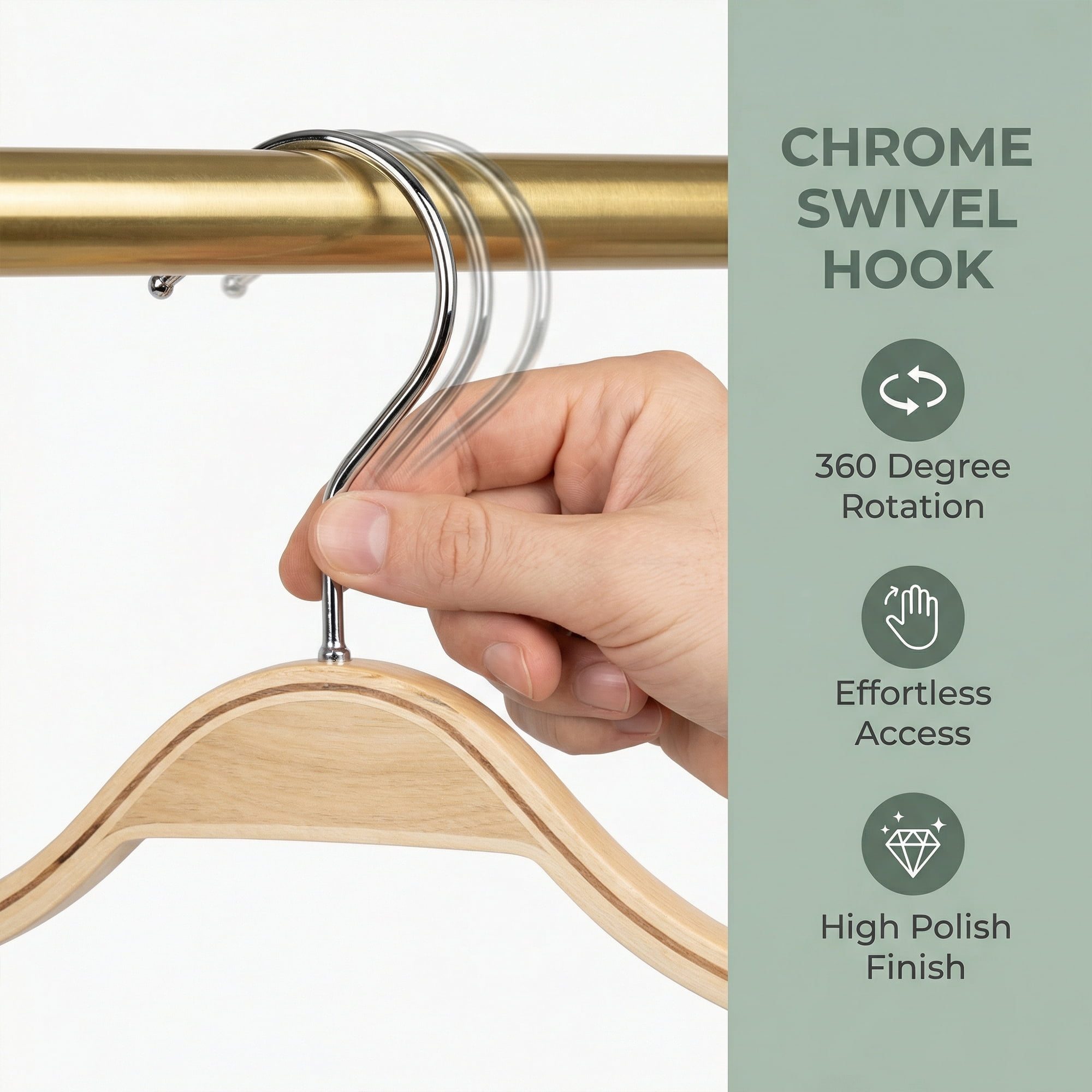 Unique Bargains 2 Pcs Wood Non-Slip Great Hangers with Clips for Closet Natural 15inch
