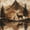 Sepia Brown Cream, variant on Castle Fairy Vintage Woodland Deer Twin Sheets 3pcs,Watercolor Rustic Animal Bedding,Sepia Brown Cream,1 Fitted Sheet, 1 Flat Sheet and 1 Pillowcase
