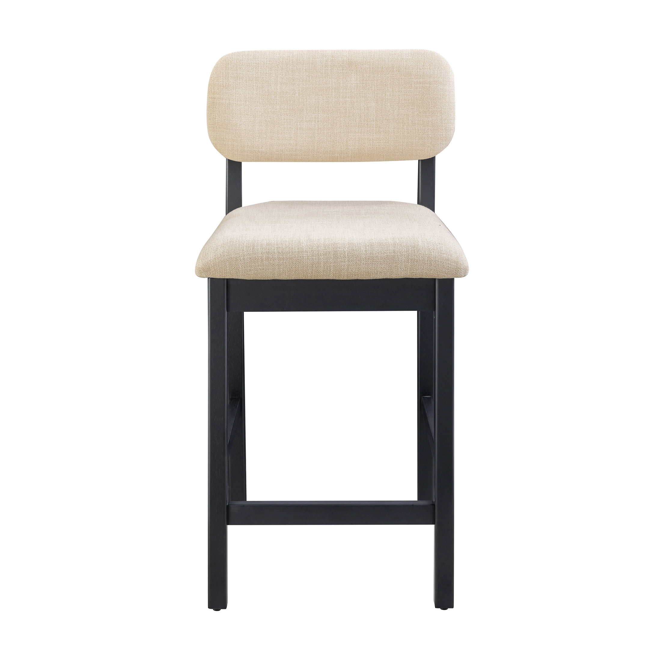 Better Homes & Gardens Juliet Counter Stools, Black & Cream, Set of 2