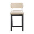 thumbnail image 4 of Better Homes & Gardens Juliet Counter Stools, Black & Cream, Set of 2, 4 of 9