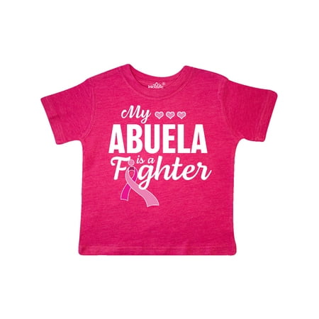 

Inktastic Breast Cancer Awareness My Abuela is a Fighter Gift Toddler Boy or Toddler Girl T-Shirt