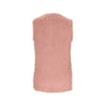 thumbnail image 3 of cocolona Womens Fuzzy Fleece Vest Sleeveless Crew Neck Jacket Fall Winter Lightweight Open Front Cardigan Coat with Pocket, 3 of 8