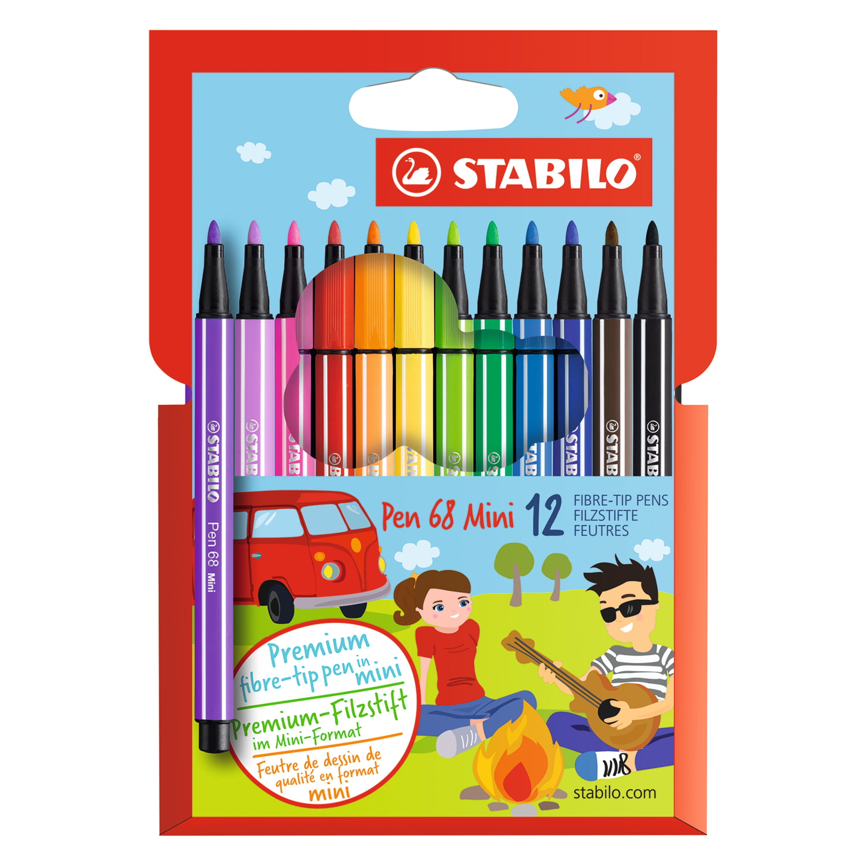 Mini Colorful Ideas 2er Set Premium-Filzstift STABILO Pen 68 und 88