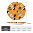 thumbnail image 2 of Kdxio Bold Black and White Leaves Orange Bone China Decorative Plate Ceramic Decorative Plate for Home Office Wall Stand Decorative Plates for Home Bedroom-8in, 2 of 6