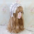 thumbnail image 6 of Lolita Ruffled Headband Star Embroidery Lace Ribbon Bow Hairband Anime Hairpins, 6 of 21
