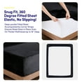 thumbnail image 4 of Ultra Soft Microplush Solid Fleece Sheet Set, Black - Twin, 4 of 6