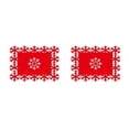 thumbnail image 4 of Matsuzay Manteles individuales de Fiesta de Navidad Cena de boda de invierno Aislamiento térmico Estera de comedor no tejido verde Rojo/35*25cm 2piezas, 4 of 6