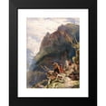 thumbnail image 2 of John Frederick Lewis 14x18 Black Modern Framed Museum Art Print Titled - Tyrolese Hunters (1827), 2 of 5