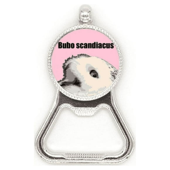Bubo Scandiacus Bird White Metal Beer Bottle Cap Opener Duty Stainless Steel