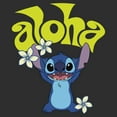 thumbnail image 2 of Men's Lilo & Stitch Aloha Wavy Text Graphic Tee Charcoal X Large, 2 of 5