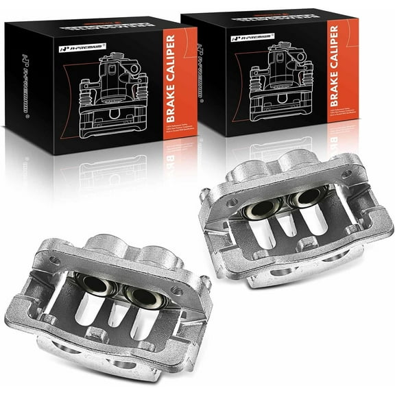 A-Premium Disc Brake Caliper Assembly with Bracket Compatible with Ford F-250 F-350 Super Duty 2005-2007 Rear Side 2-PC Set
