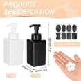 thumbnail image 2 of 2PCS Square Empty Foam Pump Bottle, 450ml Travel Foam Soap Dispenser with Label for Lash Shampoo(9"Clear Blue), 2 of 6