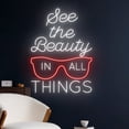 thumbnail image 2 of Handmadetneonsign See The Beauty In All Things Neon Sign, Eyewear Neon Light, Eyeglasses Led Sign, 2 of 5