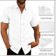 thumbnail image 2 of Xishao Camisas de lino con botones para hombre, para verano, casual, manga corta Xishao ropa, 2 of 2