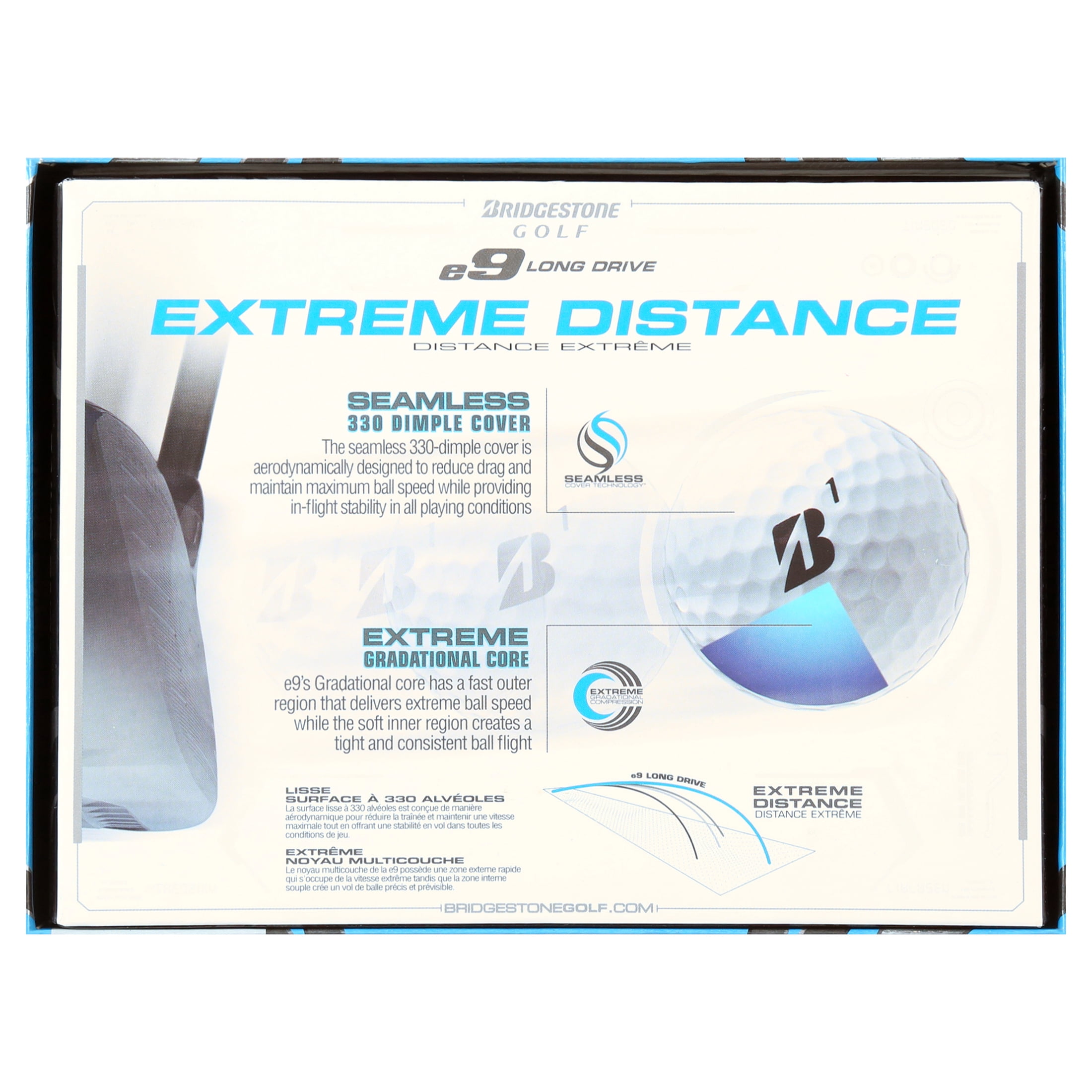 Free Shipping! Bridgestone Golf E9 Long Drive Golf Ball for