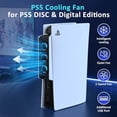 thumbnail image 2 of PS5 Cooling Fan,IINE Quiet Cooler Fan with LED Light/Auto Temperature Sensor/USB3.0 Hubs,Cooling Accessories Compatible with PS5 Digital Edition or Discs Edition, 2 of 8
