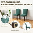 thumbnail image 2 of AFO Dining Chairs Set of 4, Upholstered Parsons Kitchen Chairs with Nailhead Trim and Wood Legs, Green, 2 of 6