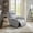 Light Grey, variant on White Breathing Leather Living Room Recliner Chair
