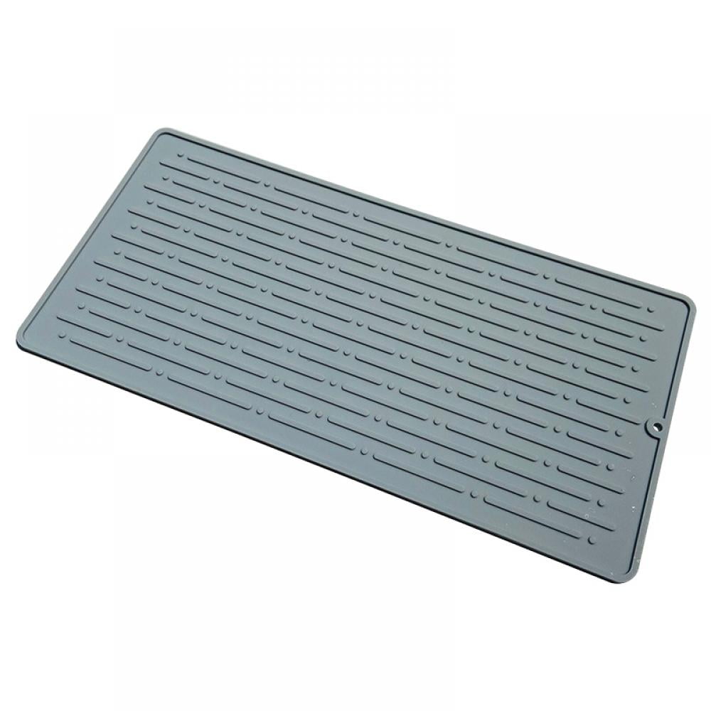 2 Pack Silicone Dish Drying Mat and Protector for Kitchen Countertops