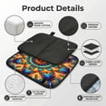 thumbnail image 4 of Kaleidoscope Psychedelic Trippy Vintage Foldable Seat Cushion for Bleachers, Stadium Seats, Camping & Outdoor Events, Portable Lightweight Pad with Carabiner, 4 of 6