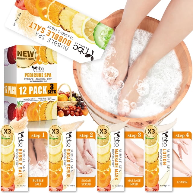 Kit de pedicura nbc BeautiLab para remojo de pies con burbujas de sal