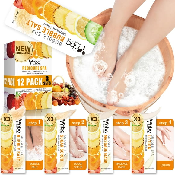 Kit de pedicura nbc BeautiLab para remojo de pies con burbujas de sal