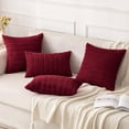 thumbnail image 2 of Fundas Decorativas para Almohadas MIULEE de Pana Burdeos 51x51 cm Paquete de 2, 2 of 9