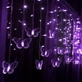 thumbnail image 2 of EONQY LED Curtain Lights, 3.5M 16 Pcs Butterfly Curtain Fairy Lights USB Powered 8 Modes Butterfly Strings Light for Wedding Bedroom Party Window, 2 of 8