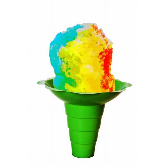 Hypothermias Large Green Shaved Ice Snow Cone Flower Cups-200 Count