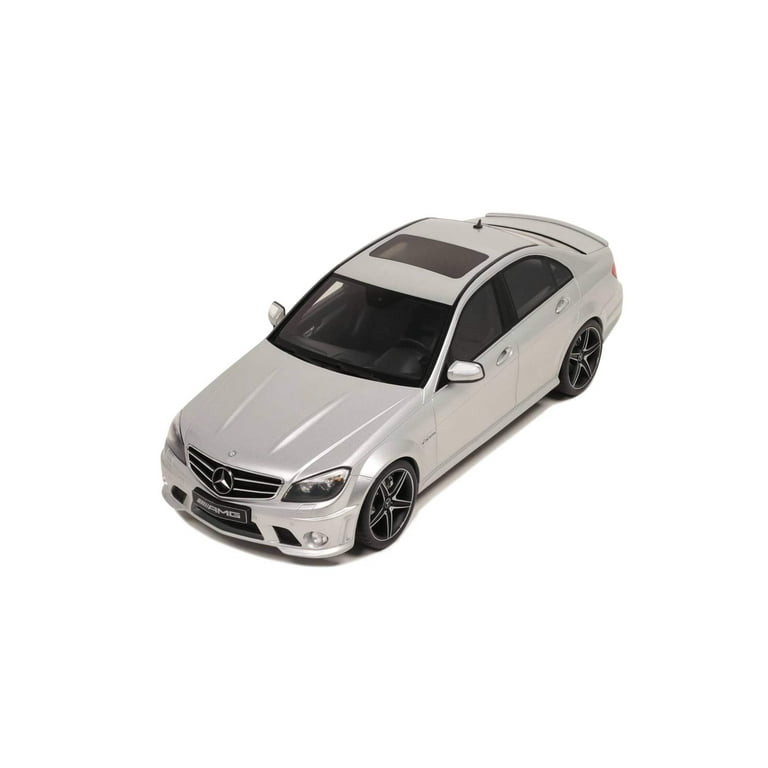 GT Spirit 2008 Mercedes Benz C63 AMG Sedan Iridium Silver 1:18