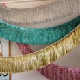 thumbnail image 2 of Nuevo telón de fondo para colgar en la pared con flecos de aluminio metálicos, pancarta para desfiles de carrozas, decoración de fiestas de cumpleaños y Navidad de Mardi Gras, 2 of 5
