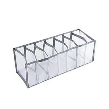 XIANXIAN 7 Grid Mesh Folding Storage Bag Drawers Bra with Box Organizer Compartments Underwear Storage Underpants Housekeeping & Organizers