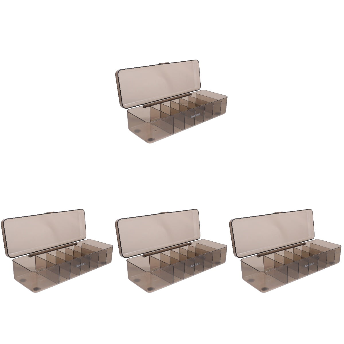 unbranded 4pcs Cable Management Box Electronics Organizer Bin 7-slot Cord Organizer Case