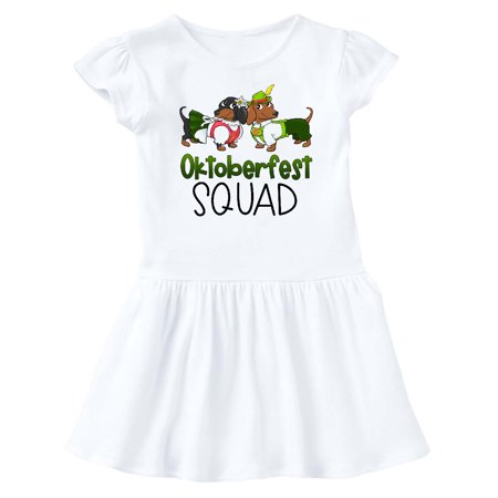 

Inktastic Oktoberfest Squad Cute Dachshunds in German Costumes Gift Baby Girl Dress