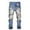 #0134-Blue, variant on Toddler & Big Boys Ripped Distressed Jeans, Denim Stretch Slim Washed Comfy Pants for Outdoor Birthday Trips Parties 4-14Y