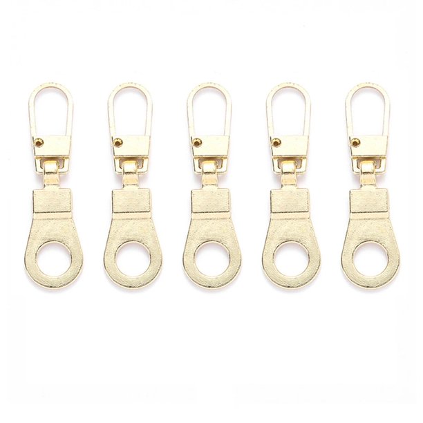 Tirador deslizante de cremallera desmontable, kit de reparación de cabeza de cremallera de Metal de repuesto Universal para manualidades, bolsos de equipaje, ropa, 5 piezas