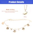 thumbnail image 4 of Vocoste Dainty Layered Bracelets for Women Flat Snake Chain Bracelet Star Moon Pendant Gifts Gold Tone 1Set, 4 of 6