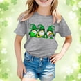 thumbnail image 2 of Shirts for Teen Girls Lucky Shamrock Short Sleeve Comfortable Kid St. Patrick's Day Tee Tops Clothes for Girls Size 4-5 Years, 2 of 4