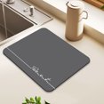 thumbnail image 4 of Diatomaceous Earth Dish Drying Mat | Absorbent & Anti-Slip Kitchen Counter Pad | 40x50cm Waterproof Sink Liner | Floral Design Placemat for Dishes & Bowls, 4 of 4