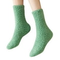 thumbnail image 3 of iHPH7 Women's Fuzzy Socks Plush Socks Sleeping Socks for Women Crew Thick Crew Socks Women Warm Fuzzy Socks Soft Socks Green One Size, 3 of 7