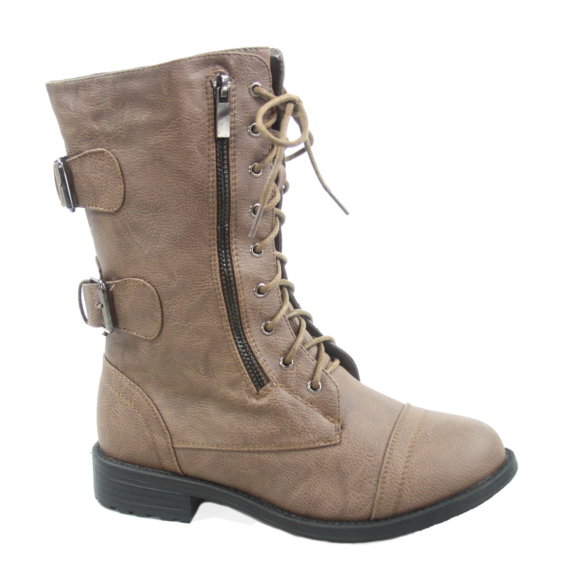 DbDk SHARPERY-1 Womens lace up Combat Style mid Calf Boots 