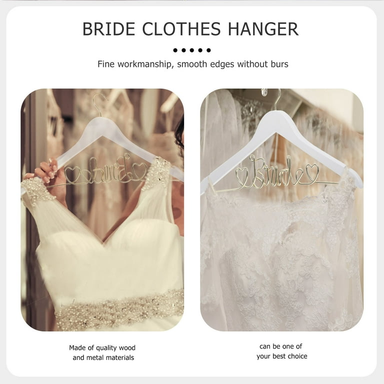 FONDOTIN Decorative Bride Wedding Dress Hanger with AntiSkid for